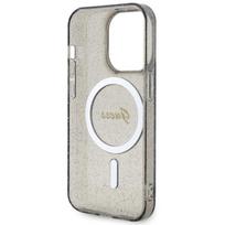 telefono deklas iphone 14 pro max - Guess "Glitter Gold MagSafe iPhone 14 Pro Max" Black - 3 nuotrauka