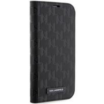 telefono deklas karl lagerfeld - Karl Lagerfeld "Saffiano Monogram Book Case iPhone 14 Pro" Black - 4 nuotrauka
