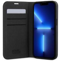 telefono deklas karl lagerfeld - Karl Lagerfeld "Saffiano Monogram Book Case iPhone 14 Pro" Black - 5 nuotrauka