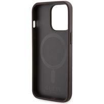 iphone 13 pro max deklai - Guess "4G Printed Stripes MagSafe iPhone 13 Pro Max" Brown - 3 nuotrauka