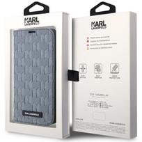 telefono deklas karl lagerfeld - Karl Lagerfeld "Saffiano Monogram iPhone 14 Pro" Silver - 2 nuotrauka