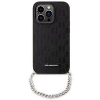 telefono deklas karl lagerfeld - Karl Lagerfeld "Saffiano Monogram Chain iPhone 14 Pro" Black - 5 nuotrauka