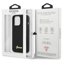 deklas guess iphone 13 pro max - Guess "GUHCP13XLSLMGBK Hardcase Silicone Script Gold Logo iPhone 13 Pro Max" - 2 nuotrauka