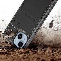 telefono pinigine iphone - 3in1 Wallet with Stand Apple iPhone 15 Plus MagSafe RFID Blocker Dux Ducis Rafi Mag - dėklas telefonui juodos spalvos - 5 nuotrauka