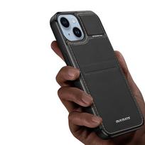 telefono pinigine iphone - 3in1 Wallet with Stand Apple iPhone 15 Plus MagSafe RFID Blocker Dux Ducis Rafi Mag - dėklas telefonui juodos spalvos - 7 nuotrauka