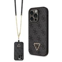 deklas su dirzeliu telefonams - Guess "Crossbody 4G Metal Logo iPhone 14 Pro" Black - 2 nuotrauka