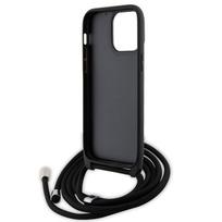 telefono deklas iphone 14 pro max - Karl Lagerfeld "KLHCP14XSAKCPSK Crossbody Saffiano Karl&Choupette 14 Pro Max" Black - 3 nuotrauka
