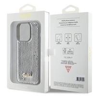iphone 15 pro telefonai - Guess "GUHCP15LPSFDGSS Sequin Script Metal iPhone 15 Pro" Silver - 2 nuotrauka