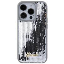 iphone 15 pro telefonai - Guess "GUHCP15LPSFDGSS Sequin Script Metal iPhone 15 Pro" Silver - 4 nuotrauka