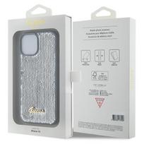 deklas iphone 13 guess - Guess "GUHCP15SPSFDGSS Sequin Script Metal iPhone 15" Silver - 2 nuotrauka