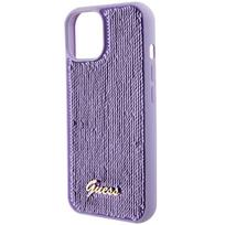 iphone 14 violetine - Guess "GUHCP15SPSFDGSU Sequin Script Metal iPhone 15" Purple - 3 nuotrauka