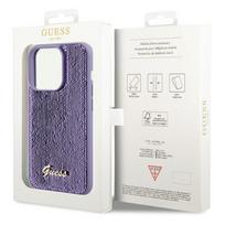 deklas iphone 15 pro guess - Guess "GUHCP15XPSFDGSU Sequin Script Metal iPhone 15 Pro Max" Purple - 2 nuotrauka