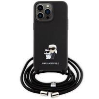 telefono deklas karl lagerfeld - Karl Lagerfeld "KLHCP15XSAKCPSK Crossbody Karl & Choupette iPhone 15 Pro Max" Black - 4 nuotrauka