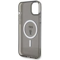 iphone 15 plus magsafe deklas - Karl Lagerfeld "KLHMP15MHFCKNOK Hardcase IML Ikonik MagSafe iPhone 15 Plus" Black - 3 nuotrauka