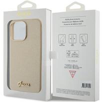 deklas iphone 15 pro guess - Guess "Glitter Glossy Script iPhone 15 Pro Max" Light Gold - 2 nuotrauka