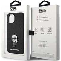 karl lagerfeld ikonik - Karl Lagerfeld "Fixed Glitter Ikonik Logo Metal Pin iPhone 15" Black - 2 nuotrauka