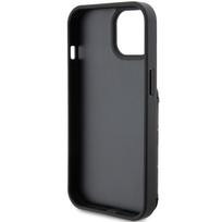 iphone 13 telefono deklas karl lagerfeld - Karl Lagerfeld "Saffiano Cardslots and Stand Monogram Ikonik Patch iPhone 15" Black - 4 nuotrauka