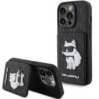 apple iphone 6 - Karl Lagerfeld "Saffiano Cardslots and Stand Monogram Choupette iPhone 15 Pro Max" - 2 nuotrauka