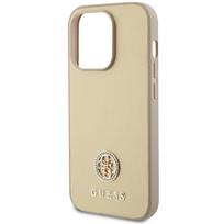 iphone telefonai - Guess "Strass Metal Logo iPhone 15 Pro" Black - 4 nuotrauka