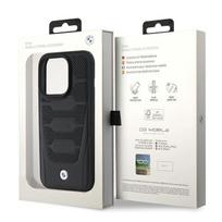 iphone 15 pro telefonai - BMW "BMHCP15XSLLBK Leather Hot Stamp iPhone 15 Pro Max" Black - 2 nuotrauka