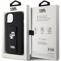iphone 15 pin - Karl Lagerfeld "Gripstand Saffiano Karl and Choupette Pins iPhone 15 Plus" Black - 2 nuotrauka
