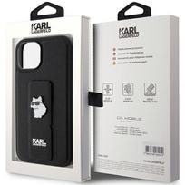 telefono deklas karl lagerfeld - Karl Lagerfeld "Gripstand Saffiano Karl and Choupette Pins iPhone 15" Black - 2 nuotrauka