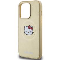 iphone 14 apple leather case magsafe - Apple iPhone 14 Pro Hello Kitty dėklas odinis Kitty Head MagSafe (HKHMP14LPGHCKD) aukso spalvos - 4 nuotrauka