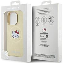 apple iphone 14 pro max - Apple iPhone 14 Pro Max Hello Kitty dėklas odinis Kitty Head MagSafe (HKHMP14XPGHCKD) aukso spalvos - 2 nuotrauka