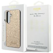 telefonas galaxy s24 - Guess Glitter Script dėklas, skirtas Samsung Galaxy S24 Plus - Auksinis (Gold) - 2 nuotrauka