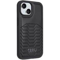 iphone 14 apple leather case magsafe - Audi sintetinės odos dėklas su MagSafe iPhone 15 / 14 / 13 - Juodas (Black) - 3 nuotrauka