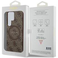 magsafe samsung s24 ultra - Guess 4G Collection Odinis Metalinis Logotipas MagSafe Dėklas Samsung Galaxy S24 Ultra - Rudas (Brown) - 2 nuotrauka