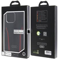 iphone 6 - Audi Genuine Leather Case with MagSafe for iPhone 15 Pro Max - Juodas ir raudonas (Black-Red) - 2 nuotrauka