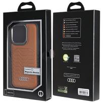 iphone 14 apple leather case magsafe - Audi Synthetic Leather case with MagSafe for iPhone 14 Pro - brown - 2 nuotrauka