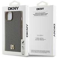iphone 13 odinis deklas - DKNY iPhone 15 / 14 / 13 odinis dėklas su Metaliniu Logotipu MagSafe - Rudas (Brown) - 2 nuotrauka