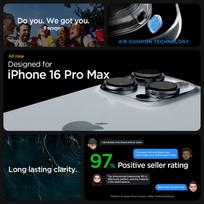 spigen ultra hybrid 16 max pro - Spigen Ultra Hybrid iPhone 16 Pro Max frost black ACS07995 - 6 nuotrauka