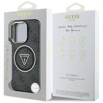iphone 16 pro case guess - Guess IML 4G Glitter and Triangle Logo MagSafe Dėklas Apple iPhone 16 Pro Rudas (Brown) - 2 nuotrauka