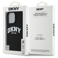 iphone 16 pro apple silicone deklas - Dkny "Silicone White Printed Logo MagSafe Case iPhone 16 Pro Max" Black - 2 nuotrauka