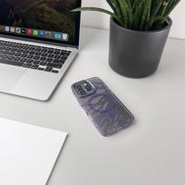 samsung galaxy s24 fe deklas - Wozinsky Glitter MagSafe Case for Samsung Galaxy S24 FE - Violetinis su blizgučiais (Purple with Glitter) - 3 nuotrauka
