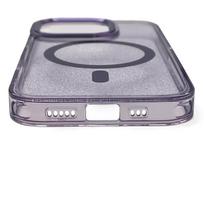 samsung galaxy s24 fe deklas - Wozinsky Glitter MagSafe Case for Samsung Galaxy S24 FE - Violetinis su blizgučiais (Purple with Glitter) - 5 nuotrauka