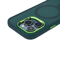 samsung galaxy s24 fe deklas - Wozinsky Skystas Silikoninis Dėklas MagSafe Samsung Galaxy S24 FE - Žalias (Green) - 6 nuotrauka