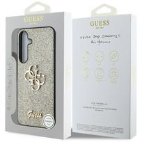 blizgantis deklas - Guess "Fixed Glitter Big 4G Metal Logo Case Galaxy S25" Gold - 2 nuotrauka