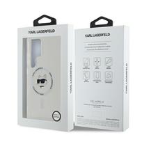 magsafe s25 ultra - Karl Lagerfeld "Button Choupette Head Printed Logo MagSafe Galaxy S25 Ultra" White - 2 nuotrauka