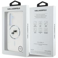 telefono deklas karl lagerfeld - Karl Lagerfeld "Karl and Choupette Heads Printed Logo MagSafe Galaxy S25" White - 2 nuotrauka
