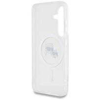 telefono deklas karl lagerfeld - Karl Lagerfeld "Karl and Choupette Heads Printed Logo MagSafe Galaxy S25" White - 3 nuotrauka