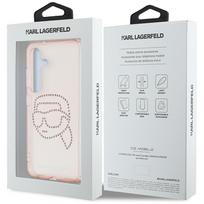 telefono deklas karl lagerfeld - Karl Lagerfeld "Rhinestones K. Head Logo Galaxy S25" Pink - 2 nuotrauka