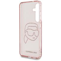 telefono deklas karl lagerfeld - Karl Lagerfeld "Rhinestones K. Head Logo Galaxy S25" Pink - 3 nuotrauka