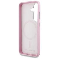 samsung galaxy s25 plus deklas - Karl Lagerfeld "Full Wrapped Elongated Metal Logo MagSafe Galaxy S25 Plus" Pink - 3 nuotrauka
