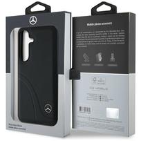 deklas stitch - Mercedes "Leather Curved Stitches Galaxy S25" Black - 2 nuotrauka