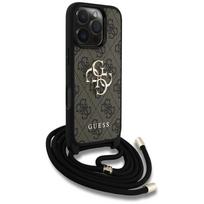 iphone 16 pro case guess - Dėklas Guess PU 4G Metal Logo Crossbody Strap dėkals tavo Apple iPhone 16 Pro Max rudos spalvos - 4 nuotrauka