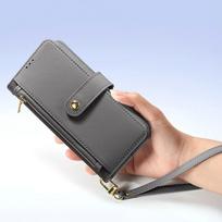 telefono pinigine iphone - Dux Ducis Lawa odinis dėklas skirtas Apple iPhone 16 Pro Max su nuimama magnetine pinigine - Pilkas (Gray) - 3 nuotrauka